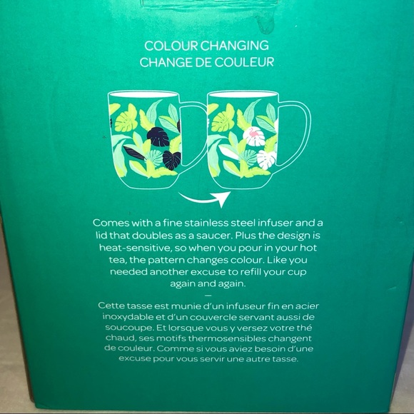 COPY - Davids Tea Nordic Mug Miami Palm Leaf Flamingo - Picture 4 of 5